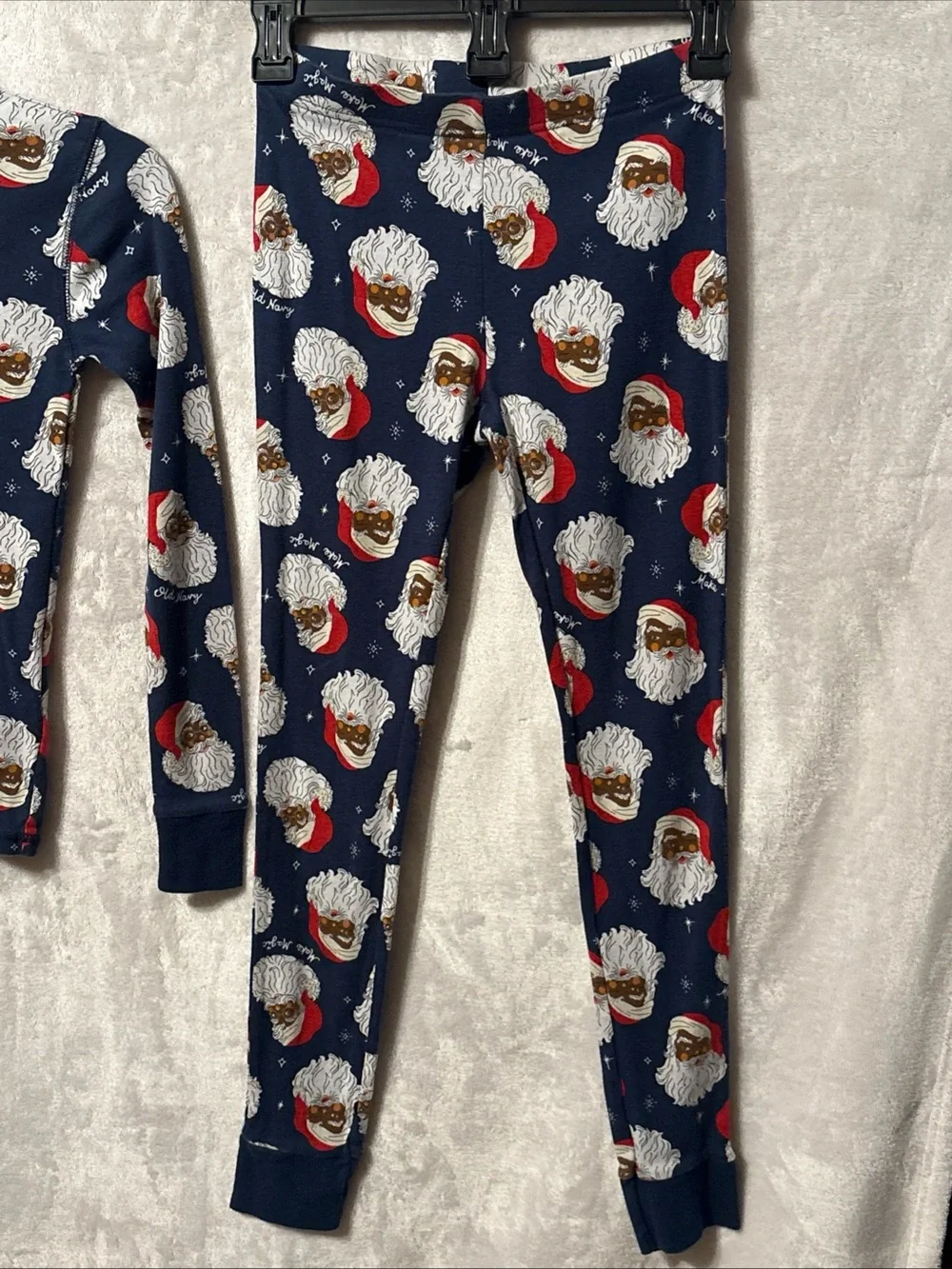 Old Navy Navy Santa Face Kids Pajama Set